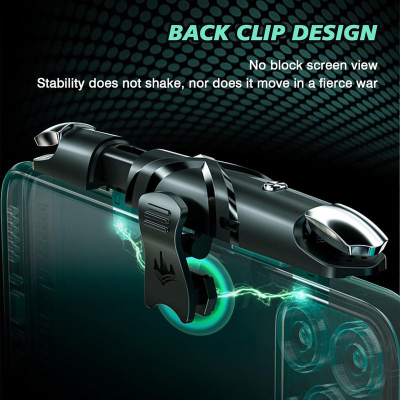 EasEasy Phone Game Trigger for iOS/Android, Mobile Gamepad Controller Compatible for PUBG/Knives Out/Call of Duty, Sensitive Aim & Shoot PUBG Trigger with Gaming Finger Sleeves - Image 3